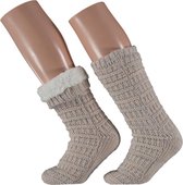 HomeSocks Apollo | Dames | Licht Roze/Zilver met Antislip