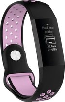 Luxe Siliconen Armband Bandje Geschikt Voor Fitbit Charge 3/4 (SE/Special Edition) Activity Tracker - Sportband Armband Polsband Strap - Horloge Band - Watchband - Wristband - Vervang Horloge