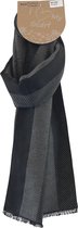 3BMT Sjaal heren winter - grijs zwart streep design