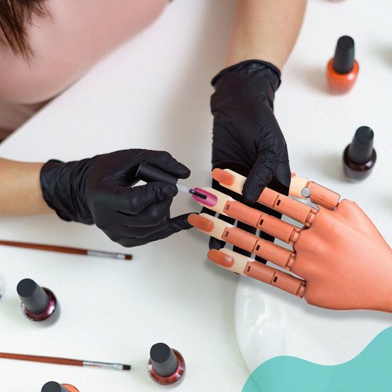 Practice Hand For Ongles Incl. 100 ongles + Pinceaux en Acryl - Vernis à ongles - Polygel - Ongles en Acryl - Nail Art - Ongles artificiels - Ongles en gel - Nail Trainer
