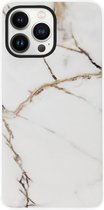 ADEL Siliconen Back Cover Softcase Hoesje voor iPhone 13 Pro - Marmer Goud
