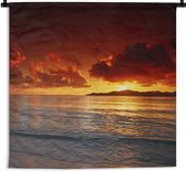 Tapisserie - Tapisserie - Soleil - Berg - Mer - 90x90 cm - Tapisserie