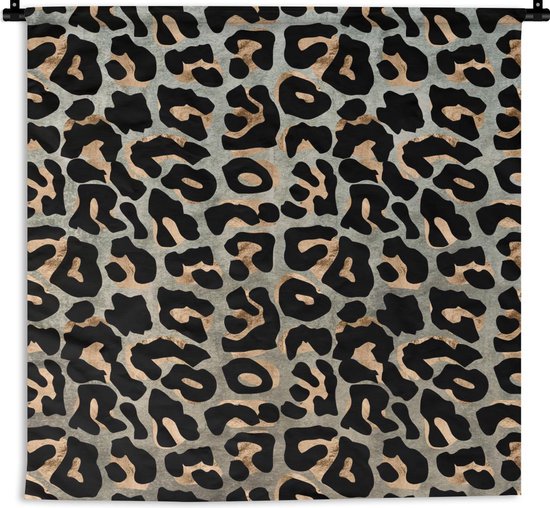 Wandkleed - Wanddoek - Dierenprint - Panter - Luxe - 180x180 cm - Wandtapijt