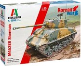 1:35 Italeri 6586 Sherman M4A3E8 Tank - Korean War Plastic Modelbouwpakket