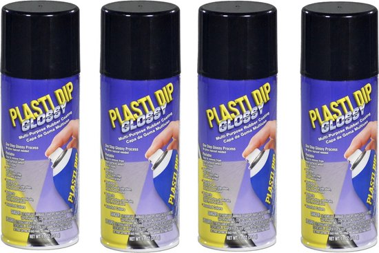 Plasti Dip Spray Set 4 x 325 ml. noir brillant. | bol