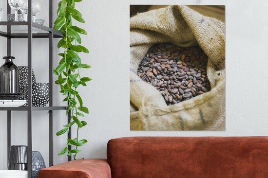 Sac en toile de jute rempli de fèves de cacao du Ghana Toile 60x80