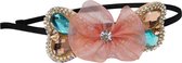 Jessidress® Luxe Dames Diademen met Strass Feestelijke Diadeem Dames Haarband -Roze