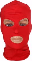 Nooitmeersaai - Polyester hoofdmasker met openingen - rood