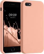 kwmobile telefoonhoesje voor Apple iPhone SE (1.Gen 2016) / 5 / 5S - Hoesje met siliconen coating - Smartphone case in roze grapefruit