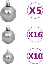 Huis en Tuin Depot Kunstkerstboom Met Led'S En Kerstballen 240 Cm Wit