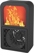 Dakta® Mini Heater | Design Verwarming | Draadloos & Oplaadbaar | Elektrische Kachel | 220V | Blower | Haard | Zwart