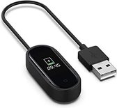 Case2go - Oplaadkabel geschikt voor Xiaomi Mi Band 4 - USB-kabel - 0.20 meter - Zwart