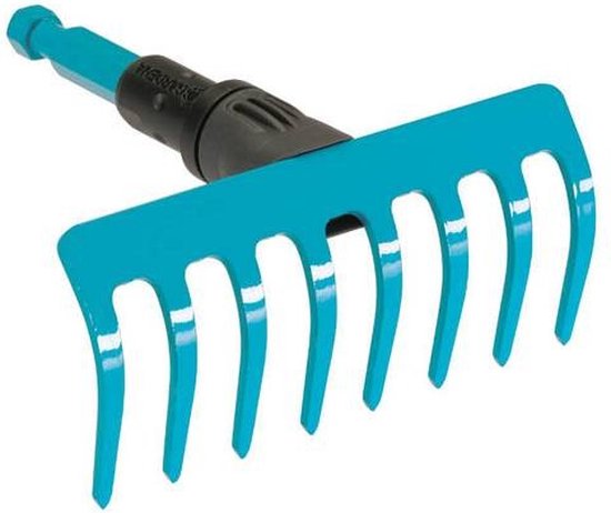 Gardena Combisystem hark 15 cm 8 tanden – multifunctionele grindhark voor grondbewerking, passend op alle stelen
