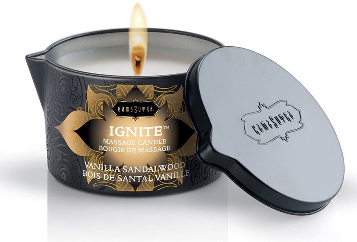 Goedkoopste Kama Sutra - Massagekaars - Vanilla Sandalwood - Warme Massageolie Voor Een Intieme Avond
