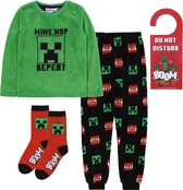 Set: pyjama + sokken + MINECRAFT deurhanger / 9-10 jaar 140 cm