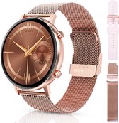 Stenlille Joli Smartwatch – Dames & Heren Horloge – Geschikt voor IOS en Android – Activity Tracker – Rose goud