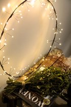 Maison d'Abri - Lichtgevende krans met LED-lampjes - Zwart - Ø50cm - Extra lang snoer!