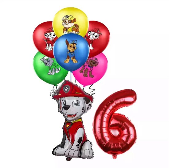 PAW Patrol Ballonnen Paw Patrol Chase - Ballonnen Verjaardag - Decoratie 6 jaar