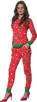 Happy Pyjama's Dames maat: 'S' (XS-XXL) - Super leuke dames pyjama van katoen in een mooi Kerst thema. Comfortabele pyjamaset voor dames!