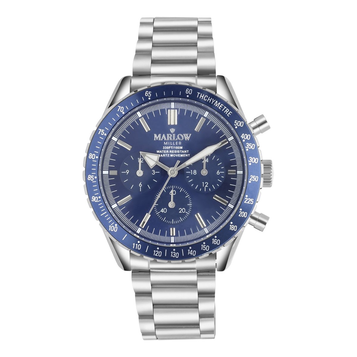 Marlow Miller chronograaf horloge met stalen band