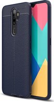 OPPO A5 (2020) Hoesje - Mobigear - Luxury Serie - TPU Backcover - Marineblauw - Hoesje Geschikt Voor OPPO A5 (2020)