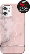 Apple iPhone 12 Hoesje - Richmond & Finch - Serie - Hard Kunststof Backcover - Pink Marble - Hoesje Geschikt Voor Apple iPhone 12