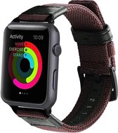 Mobigear Outdoor Nylon Bandje Geschikt voor Apple Watch Series 6 (40mm) - Bruin