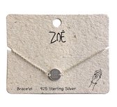 Armband - Letter E - Initiaal - 925 Sterling zilver - 17 tot 19 Centimeter, verstelbaar - Damesdingetjes