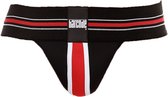 Barcode Berlin Jockstrap Denis Zwart Rood - MAAT M - Heren Ondergoed - Jockstrap voor Man - Mannen Jock