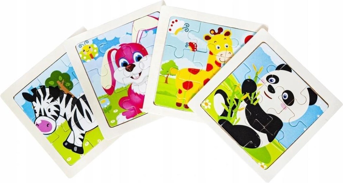 Ariko educatieve houten puzzel - 4 stuks