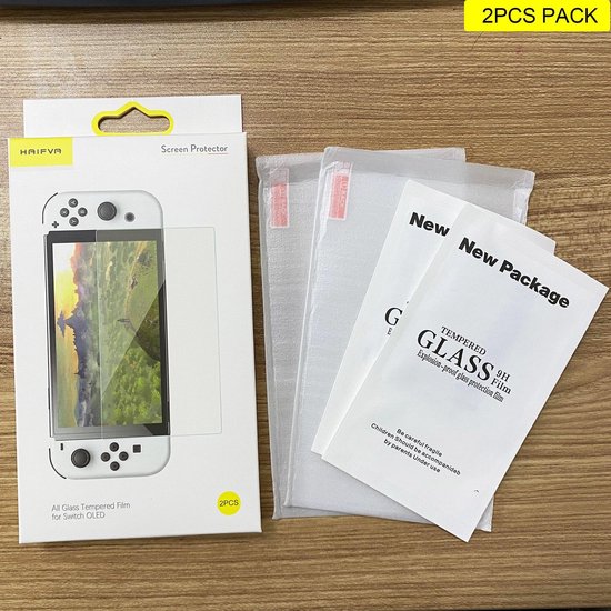 2 Screen Protectors geschikt voor Nintendo Switch Oled Glas
