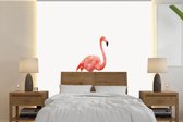 Behang kinderkamer - Fotobehang Flamingo - Roze - Vogel - Meisjes - Jongens - Kind - Breedte 260 cm x hoogte 260 cm - Kinderbehang