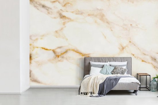Papier peint - Papier peint Papier peint photo Marbre - Motifs - Wit - Largeur 330 cm x hauteur 220 cm