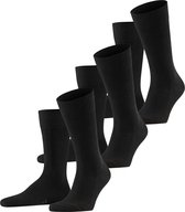 FALKE Family 3-Pack katoenen multipack sokken heren zwart - Maat 43-46