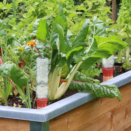 Relaxdays Waterdruppelaar Voor Planten Set Van 4 Druppelsysteem Watergeefsysteem 597035141