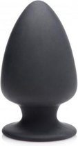 Squeezable Medium Anal Plug - Black