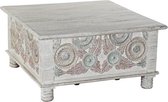 Salontafel - coffee table mango metal 90x90x45 trunk - metaal