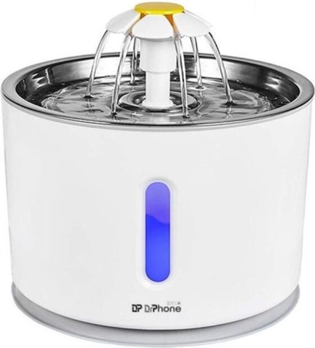 Bol.com DrPhone AluPet - 2.4L Electrische Dispenser - Huisdieren - Waterautomaat - Drinkfontein - Fontein Voor Kat / Hond Met 1 ... aanbieding