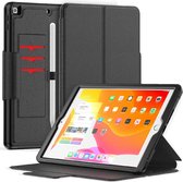 Cazy iPad 2021/2020 Hoes - 10.2 inch - Multi Hybrid Book Case - Zwart - Sleep/Wake functie – 3 Lagen Bescherming