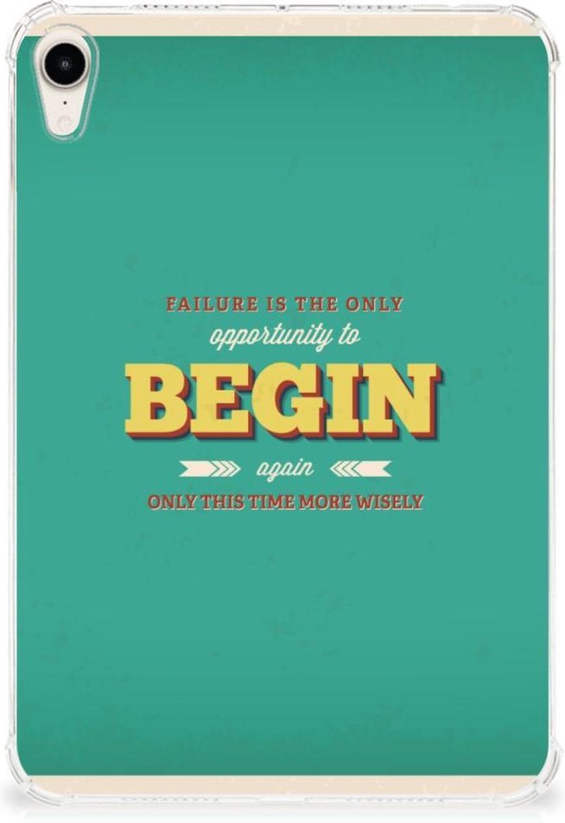 Back Cover voor Apple iPad mini 6 (2021) Back cover met naam Quote Begin