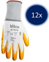 12 stuks - Nitrile coated handschoenen - werkhandschoenen - tuinhandschoenen - Medium - BTH10