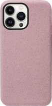 ADEL Tarwe Stro TPU Back Cover Softcase Hoesje Geschikt voor iPhone 13 Pro Max - Duurzaam Afbreekbaar Milieuvriendelijk Roze