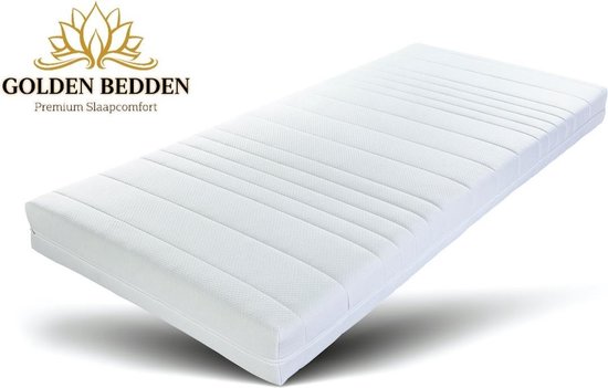GoldenBedden  Eenpersons matrassen  Comfort sg25 Polyether - 80×170×14 - Kindermatras - Anti-allergische wasbare hoes met rits.