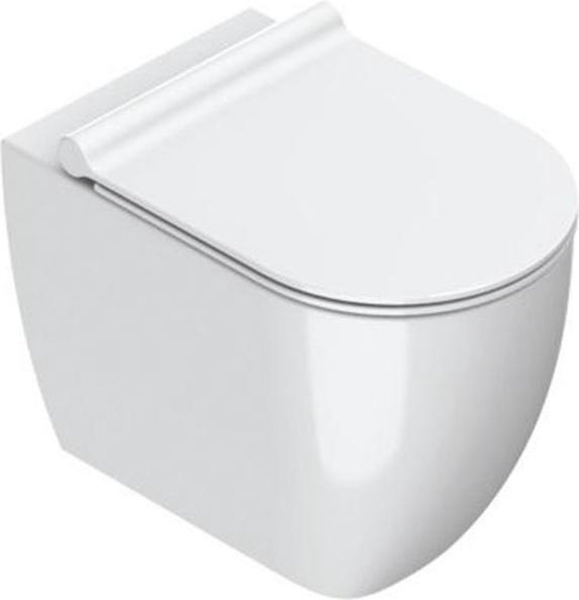 Catalano, Toilet vloer, Sfera, WC, wand, horizontale vloeruitlat (omvormbaar tot vloeruitlaat), 54X35 cm, glans wit.