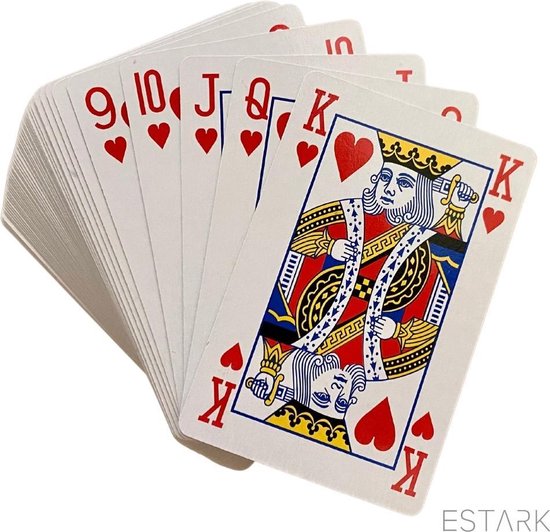 4 Sets Luxe Speelkaarten - Plastic Coating - Poker Kaarten - kaartspel - Spelkaarten - Spel Kaart - 4 x 56 - Gezelschapsspel - Spelen - Playing Cards - Cijfer In Alle 4 De Hoeken - 4 STUKS