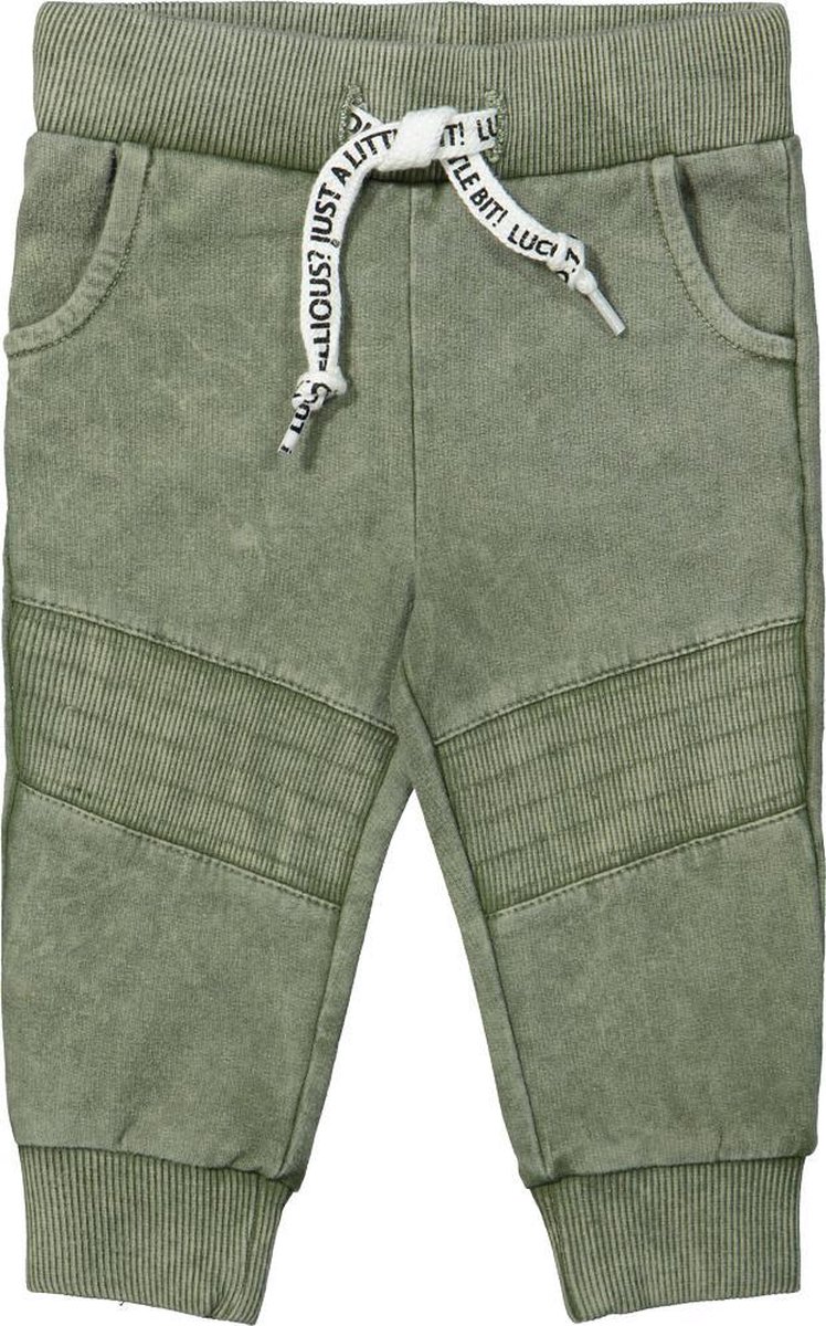 Lucky No. 7 army green washed sweatpants maat 86/92