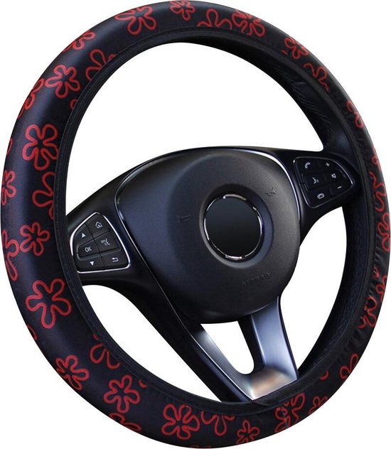HighnessHwoo Luxe Alcantara stuurhoes voor auto's, zacht leer gewatteerde wielhoes voor F150, vrachtwagens, jeep, bestelwagen, auto, dunne grote autohandgreep, universele pasvorm, antislip, 39-41cm HighnessHwoo Luxe Alcantara stuurhoes voor auto's, zacht leer gewatteerde wielhoes voor F150, vrachtwagens, jeep, bestelwagen, auto, dunne grote autohandgreep, universele pasvorm, antislip, 39-41cm