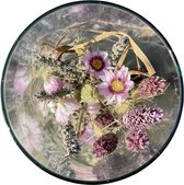 Droogbloemen in Glas met kurk  - Vaas met kurk - Dried Flowers - 31 cm hoog