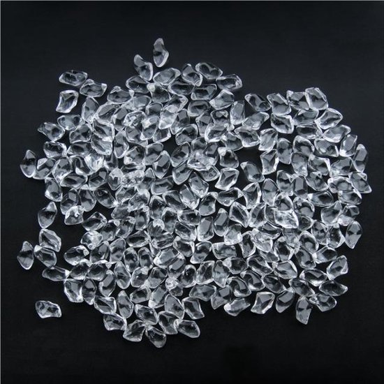 Decoratieve glazen stenen voor sfeerhaard - kilo - Transparant | bol.com