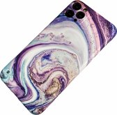 Apple iPhone 11 Pro Max - Silicone marmer zacht hoesje Suus kleurrijk - Geschikt voor